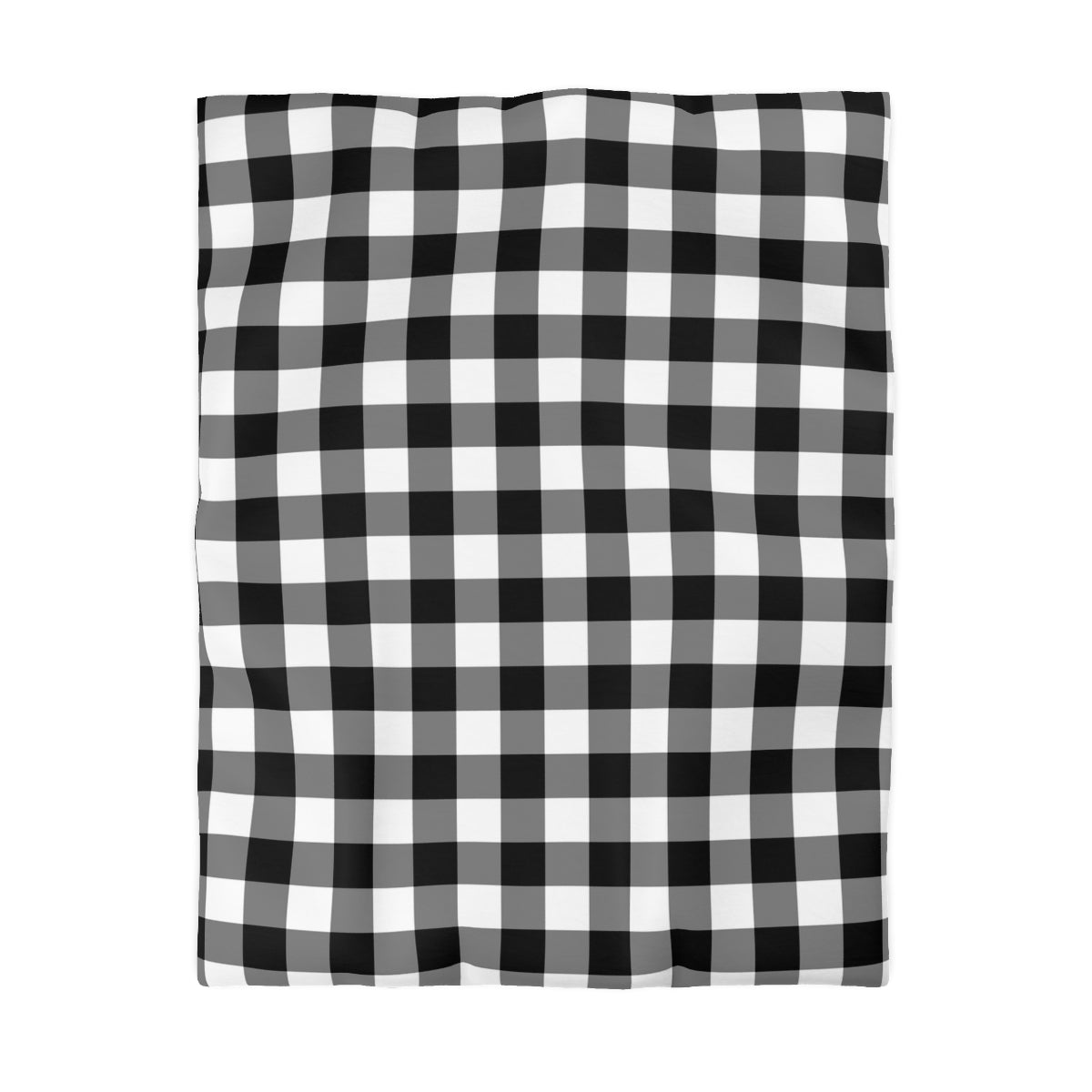Buffalo Check Duvet Cover, Plaid Black White Gingham Bedding Queen King Full Twin XL Designer Bed Quilt Bedroom Decor Starcove Fashion