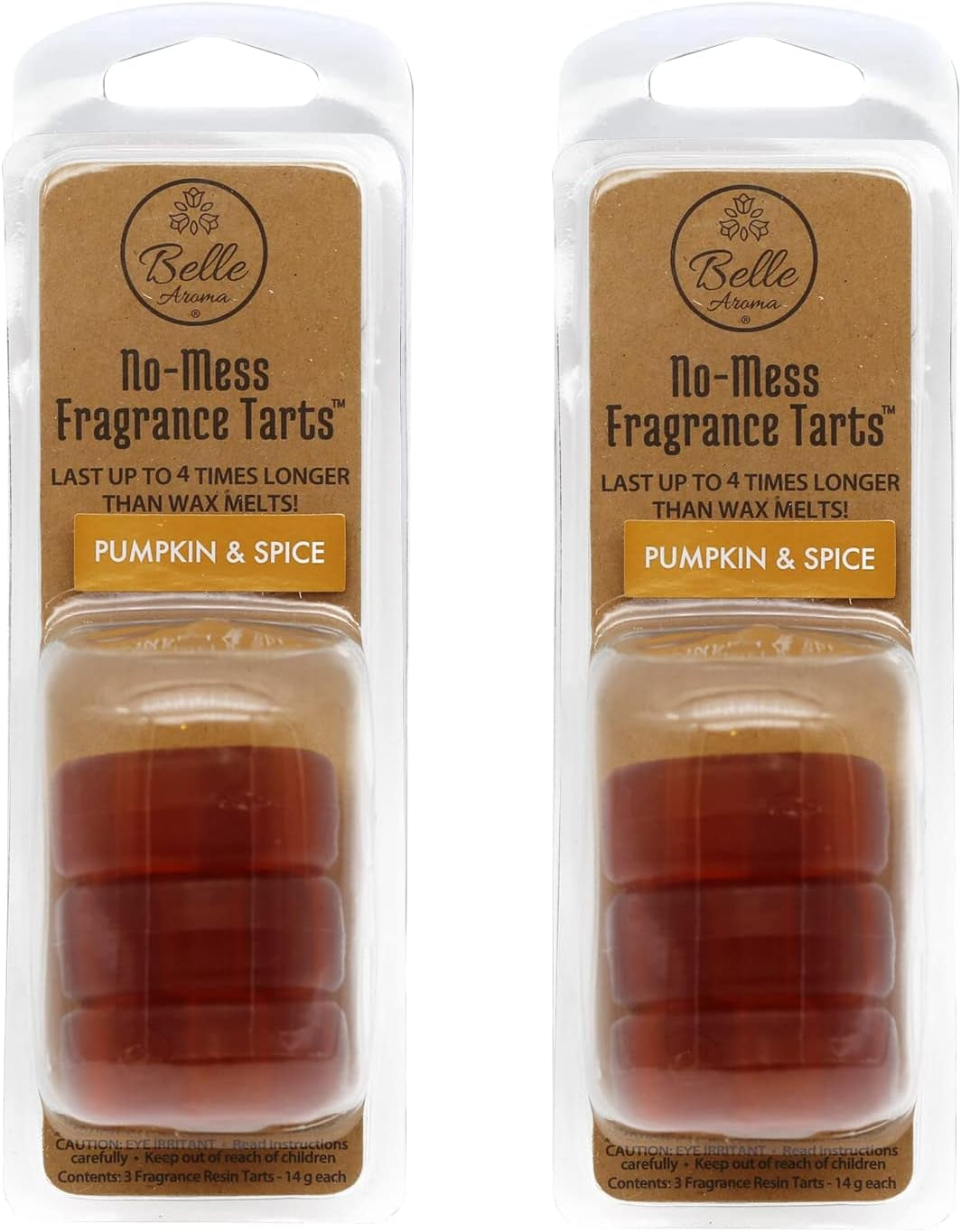 Belle Aroma No-Mess Resin Scented Tarts - No-Melt Wax Cubes for Wax Warmers - Vented Shaped Fragrance Tarts Set for Plug in Wax Warmer - 3 Mini Scented Wax Cubes for Each Pack (X2) - Mountain Air Home & Garden > Decor > Home Fragrances > Wax Tarts Belle Aroma Icy Cinnamon