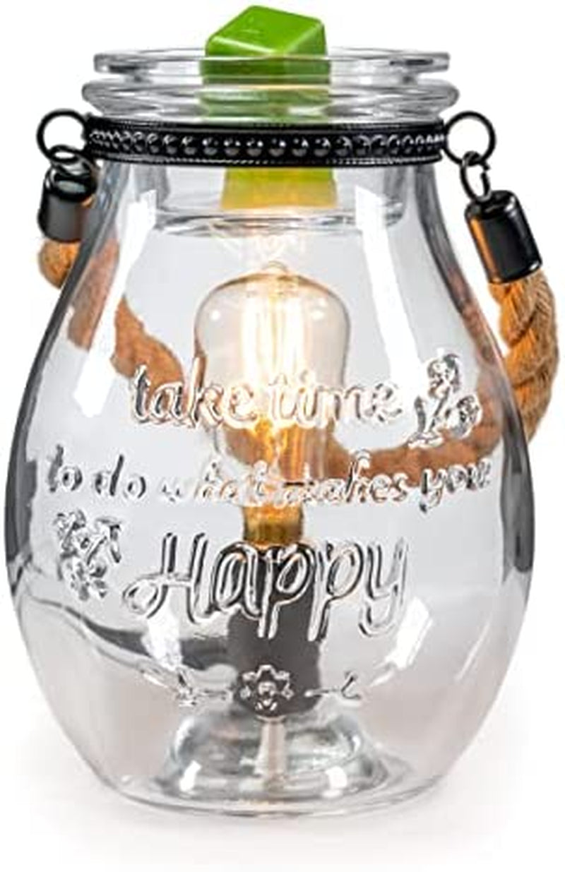Scentsationals Edison Collection Wax Warmer - Scented Wax Cube Melter Fragrance - 40W Bulb Air Freshener - Full Size Wickless Electric Candle Warmer 120V. Home Décor Anchorage Home & Garden > Decor > Home Fragrances > Wax Tarts Rimports Happy