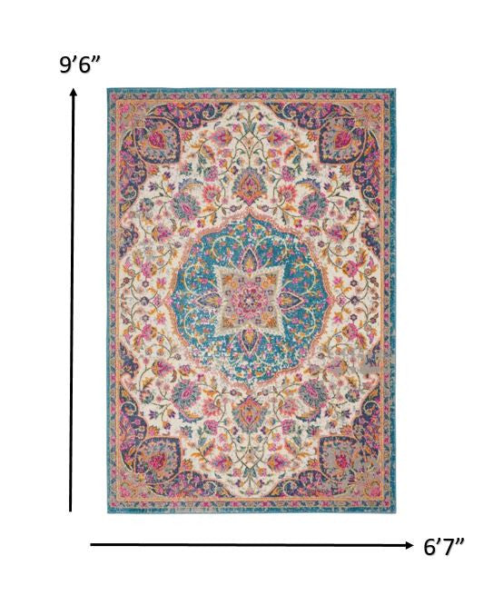 2' X 3' Pink And Green Dhurrie Area Rug