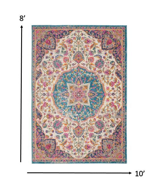 2' X 3' Pink And Green Dhurrie Area Rug