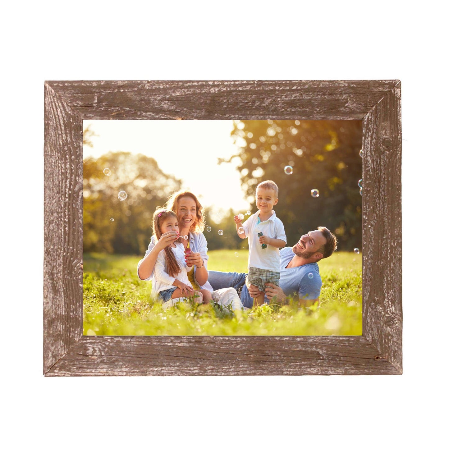 10” X 10” Rustic Farmhouse Brown Wood Frame