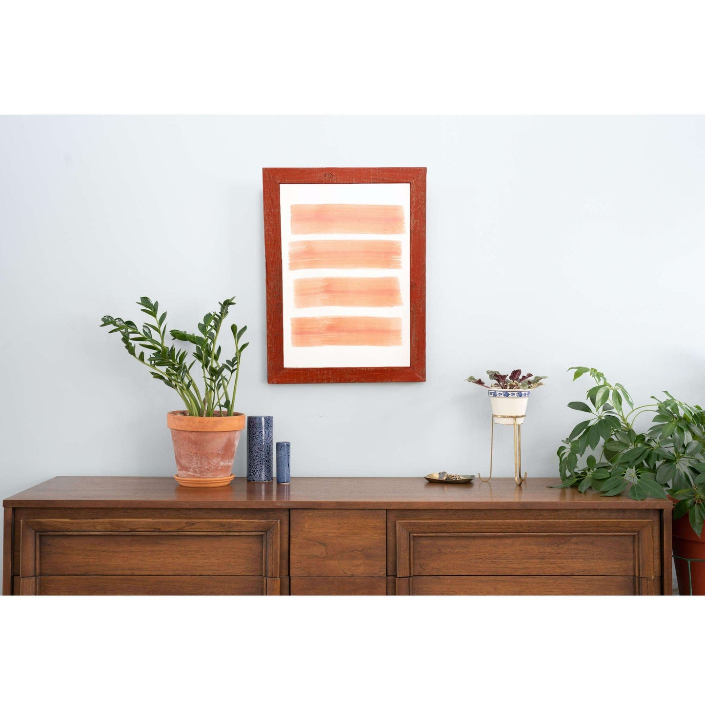 9" X 12" Rustic Farmhouse Red Wood Frame