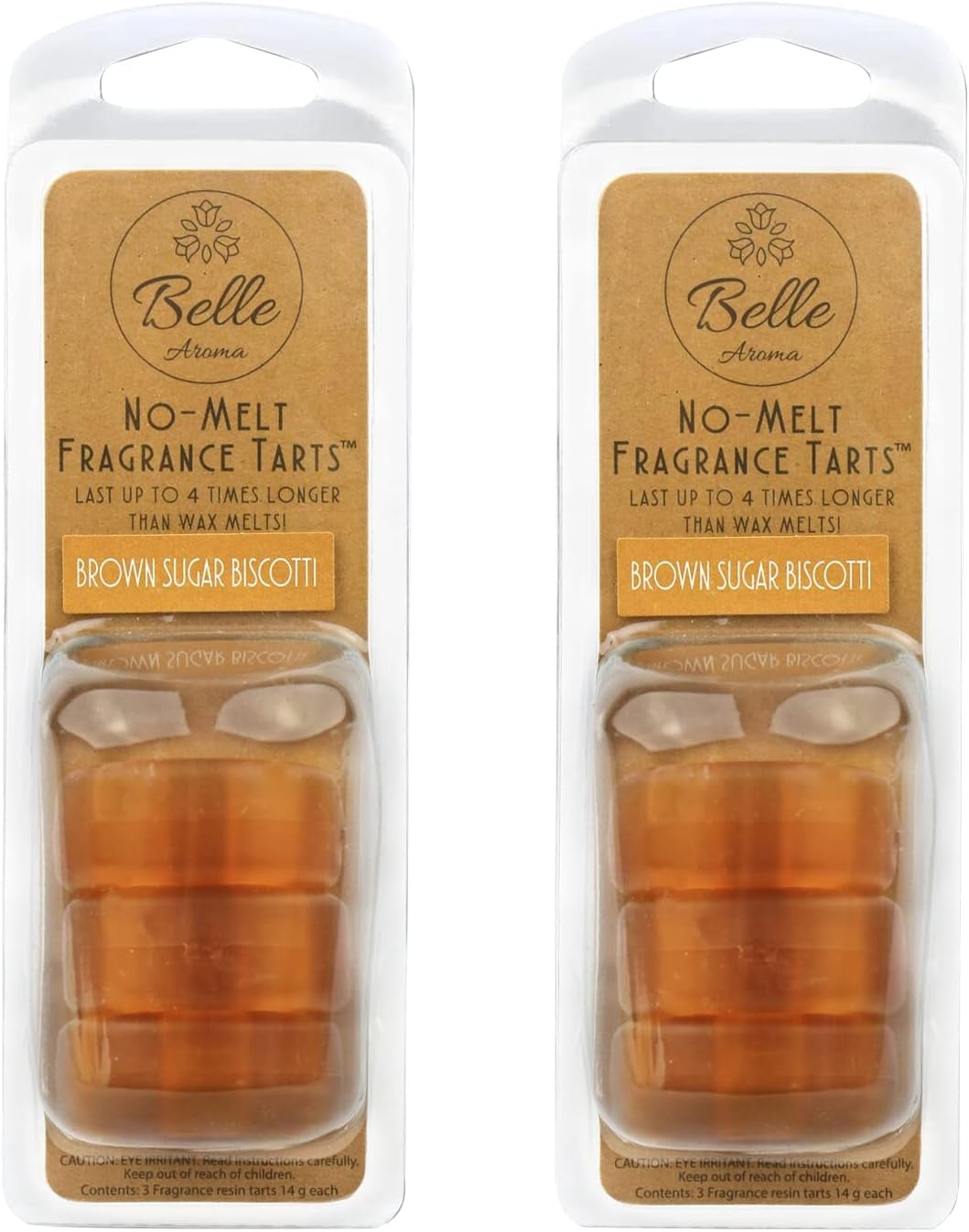 Belle Aroma No-Mess Resin Scented Tarts - No-Melt Wax Cubes for Wax Warmers - Vented Shaped Fragrance Tarts Set for Plug in Wax Warmer - 3 Mini Scented Wax Cubes for Each Pack (X2) - Mountain Air Home & Garden > Decor > Home Fragrances > Wax Tarts Belle Aroma Brown Sugar Biscotti
