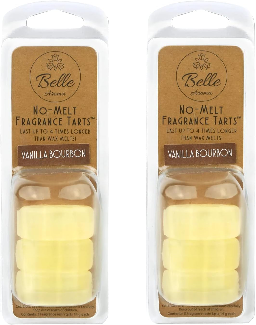 Belle Aroma No-Mess Resin Scented Tarts - No-Melt Wax Cubes for Wax Warmers - Vented Shaped Fragrance Tarts Set for Plug in Wax Warmer - 3 Mini Scented Wax Cubes for Each Pack (X2) - Mountain Air Home & Garden > Decor > Home Fragrances > Wax Tarts Belle Aroma Vanilla Bourbon