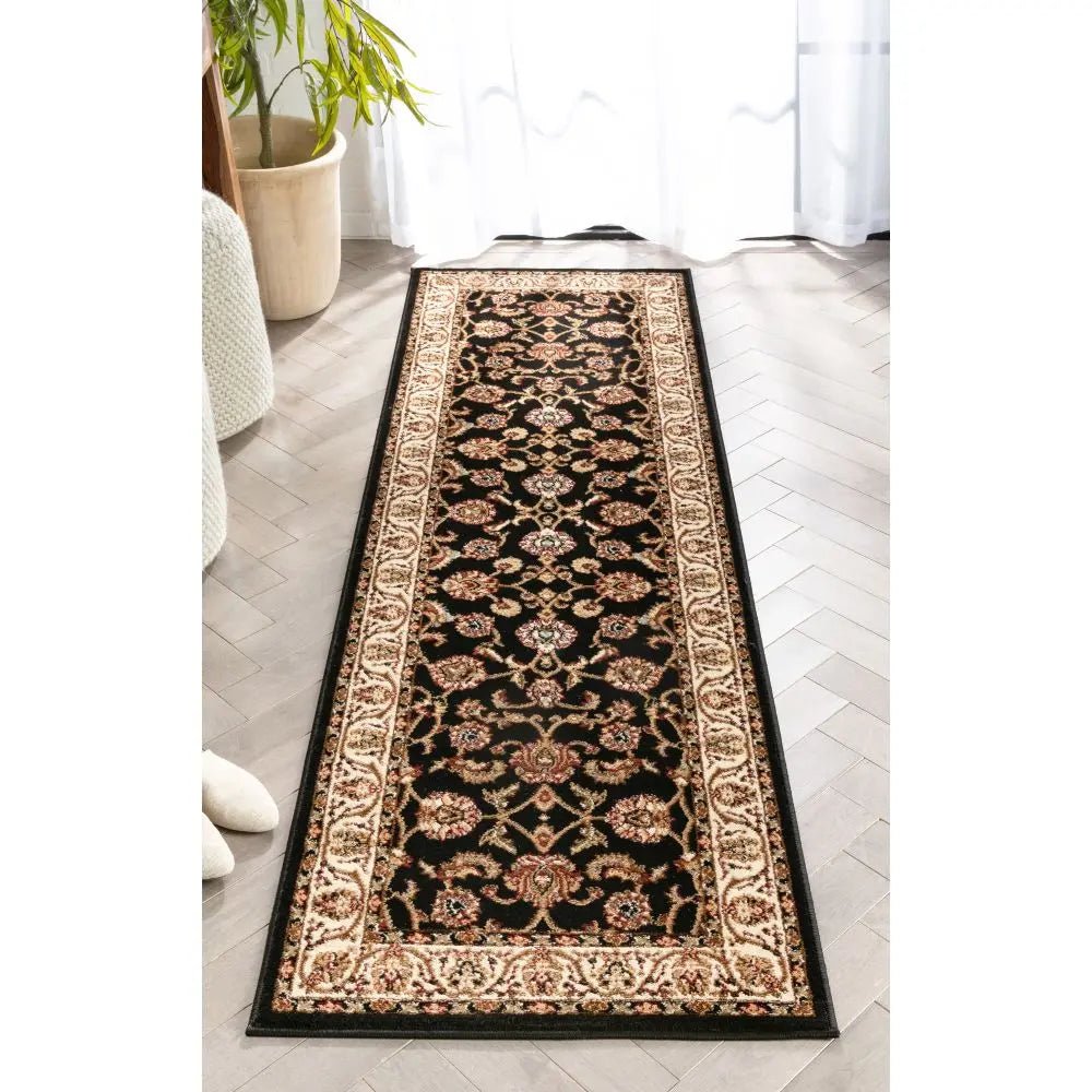 Sarouk Black Traditional Rug