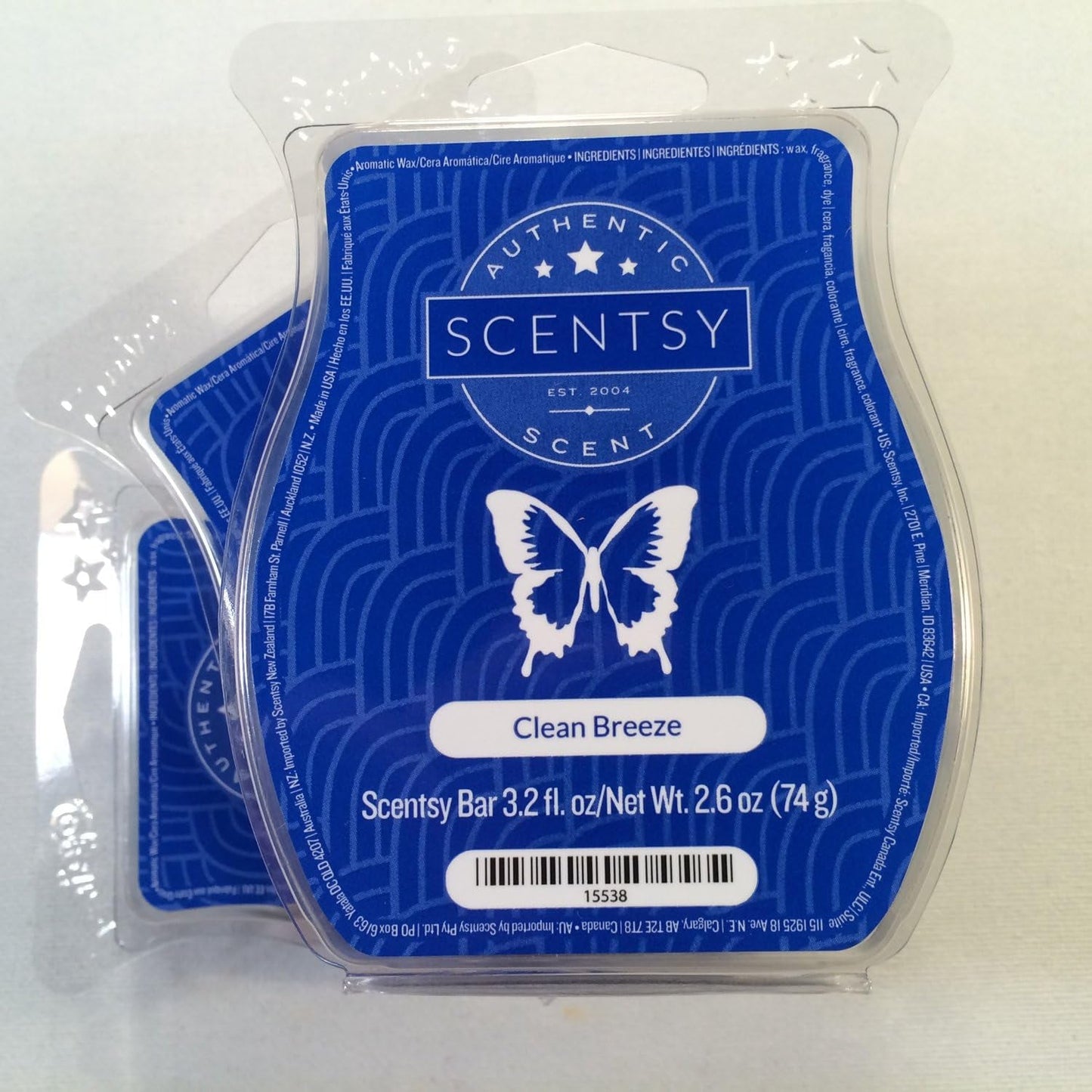 Scentsy, Clean Breeze, Wickless Candle Tart Warmer Wax 3.2 Oz Bar, 3-Pack (3)