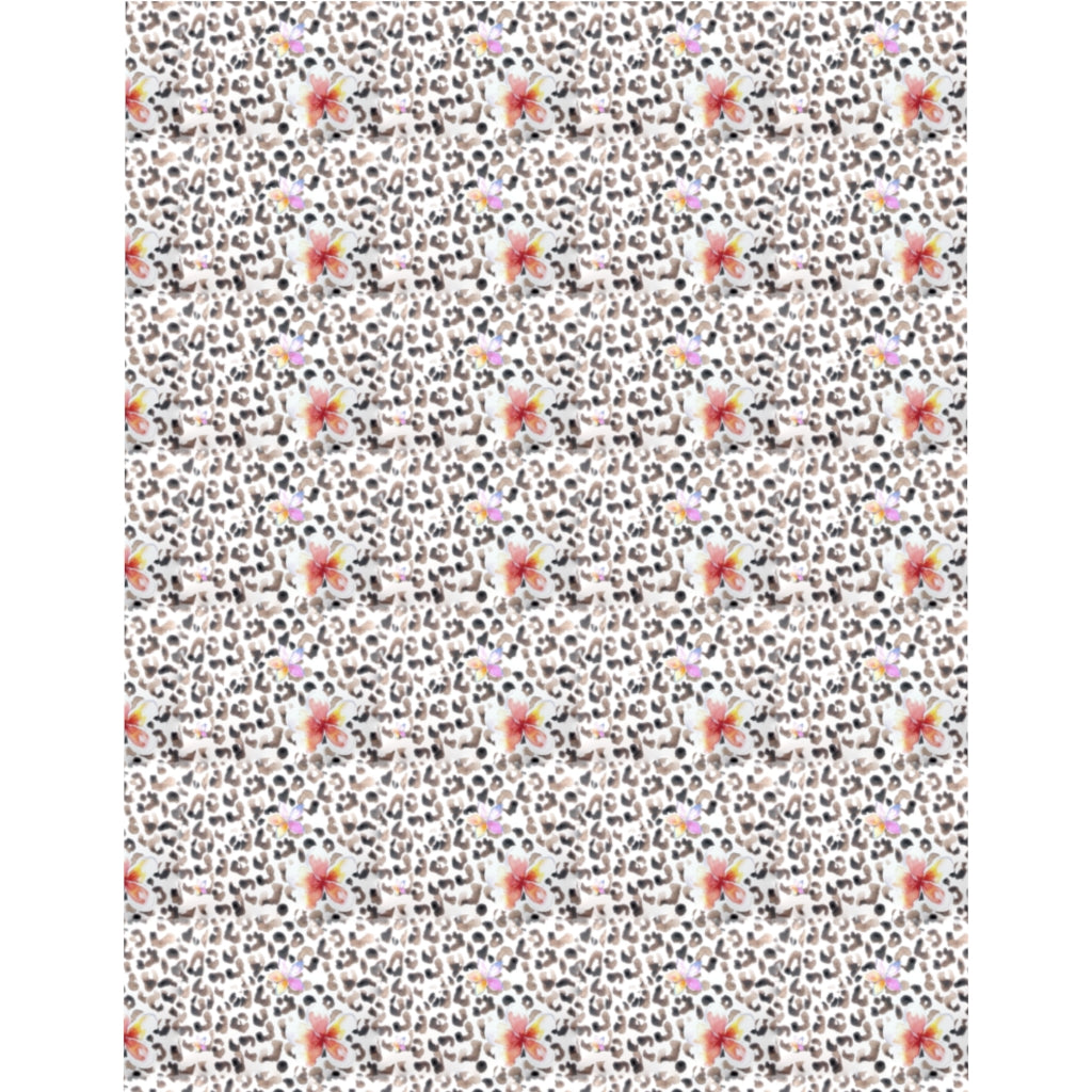 Snow Leopard Duvet Cover, Floral Flowers Microfiber Full Queen Twin Unique Vibrant Bed Cover Modern Home Bedding Bedroom Starcove Fashion