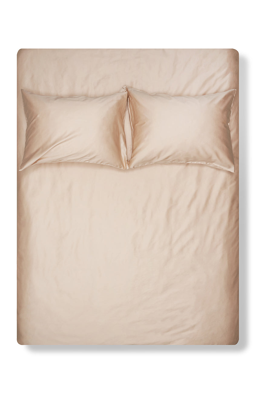 Apricot Egyptian Cotton Sateen Bedding-Egyptian Cotton Sateen Duvet Covers-ZigZagZurich