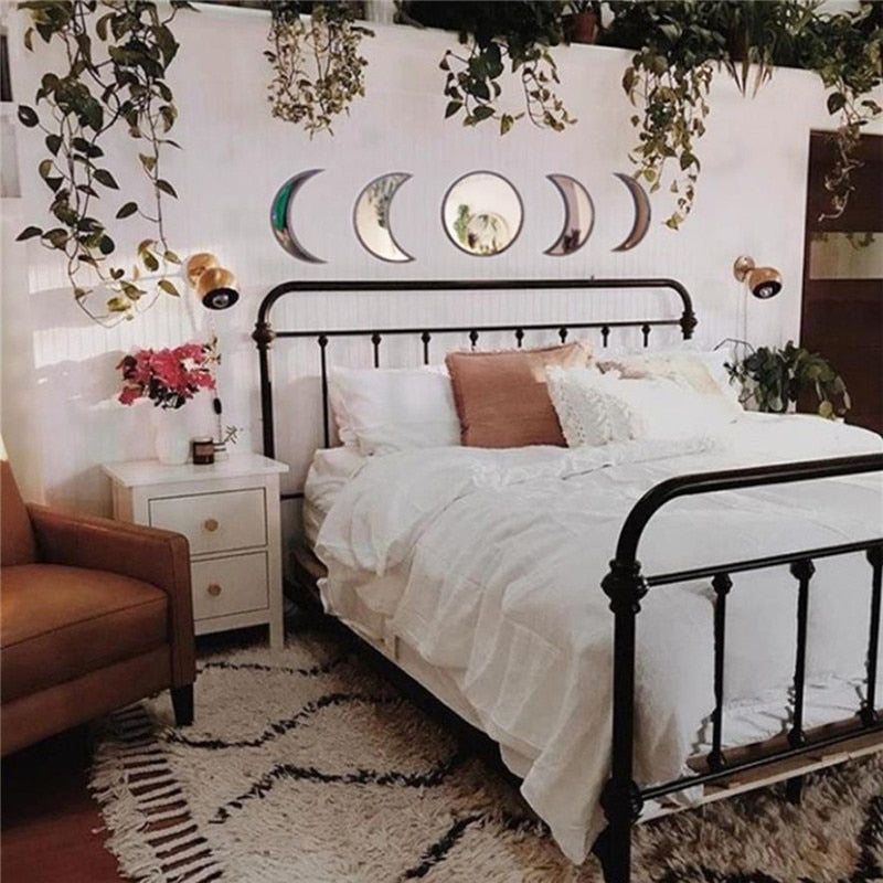 Bohemian Acrylic Moon Wall Decorative Mirror