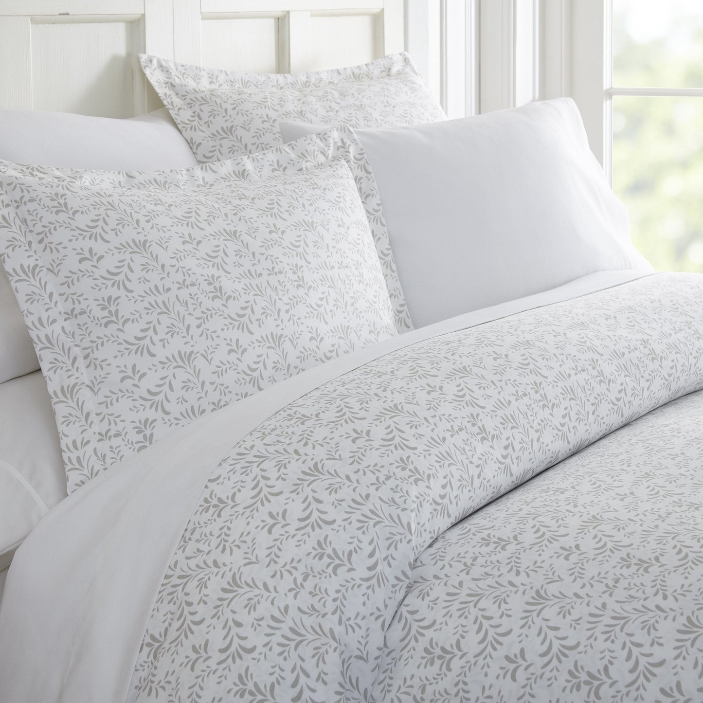 Burst of Vines Pattern 3-Piece Duvet Cover Set