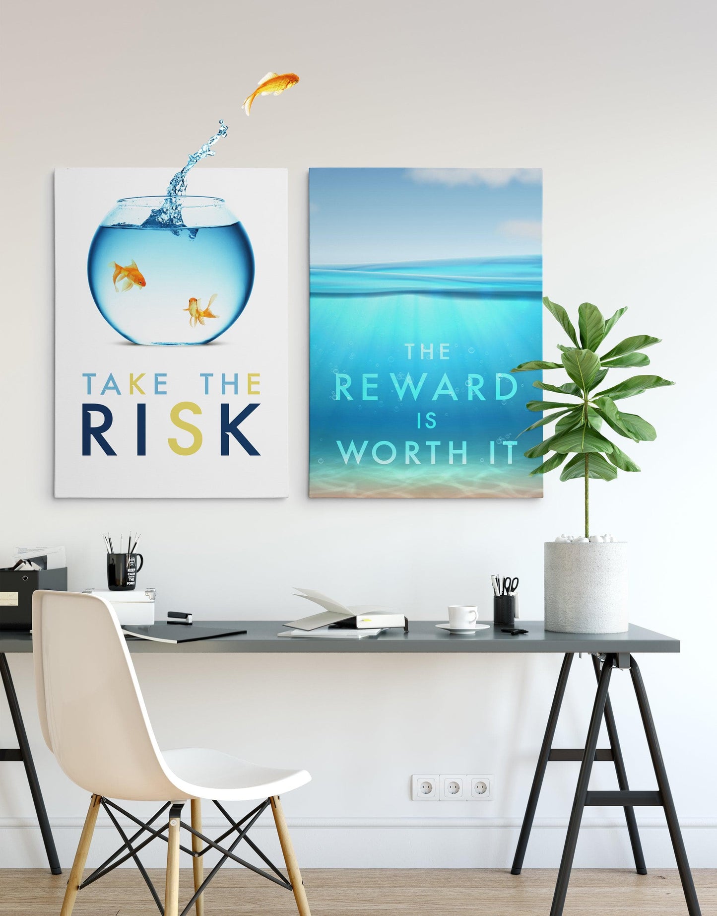 Take The Risk Motivational Quote Canvas #C115