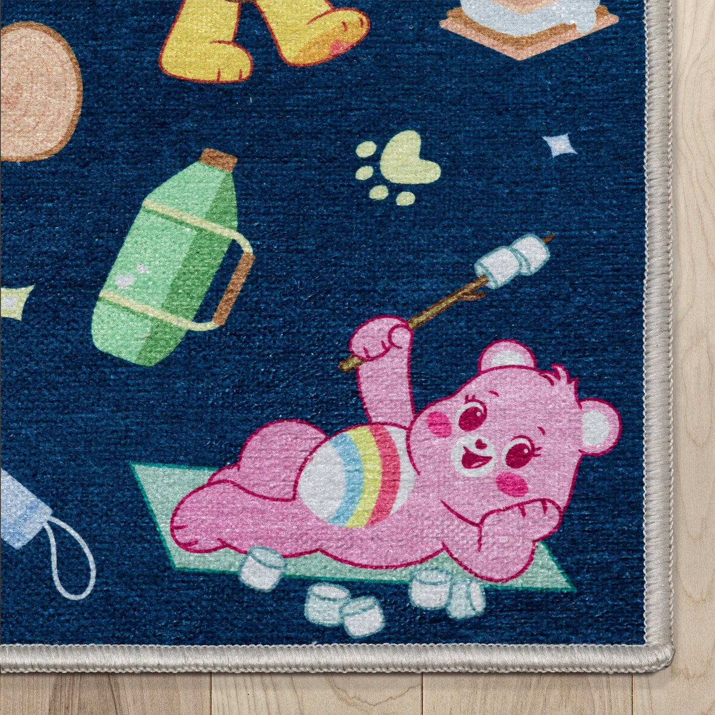 Care Bears Happy Campers Blue Area Rug By Well Woven