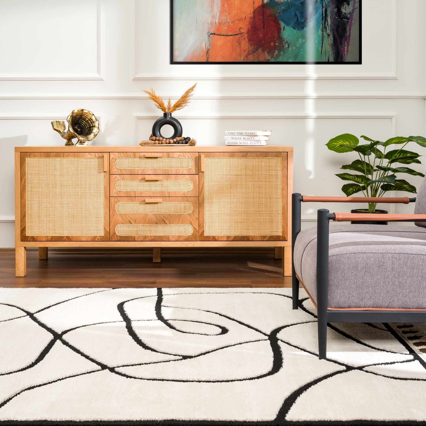 Azana Black & White Area Rug | Timeless Elegance for Any Space Boutique Rugs