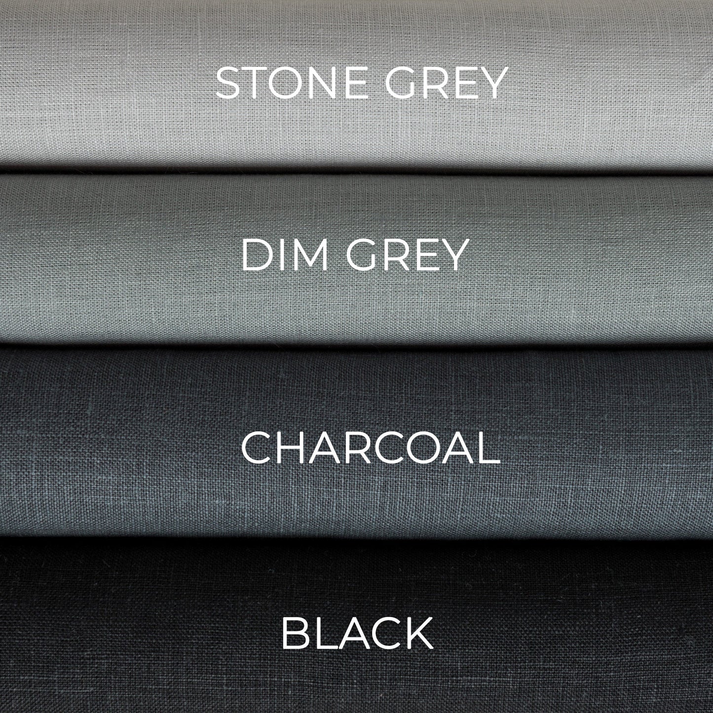 Waterproof Linen Shower Curtain – Simple Linen Bathroom Panel with Waterproof Lining – Custom Color: Gray, White, Black – 80", 90", and 96" Height