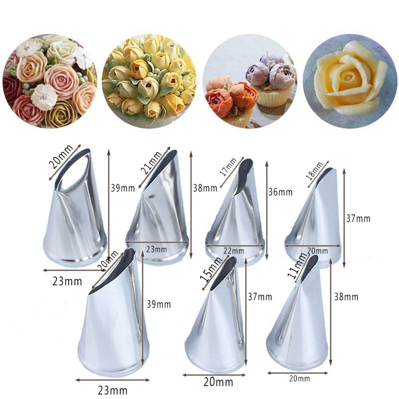 3pcs/5pcs/7pcs Cream Pastry Decorating Tips Set Stainless Steel Russian Tulip Icing Piping Cake Nozzles Cupcake Baking Tools - YourStore YourStore janette_blakely 0 3pcs/5pcs/7pcs Cream Pastry Decorating Tips Set Stainless Steel Russian Tulip Icing Piping Cake Nozzles Cupcake Baking Tools