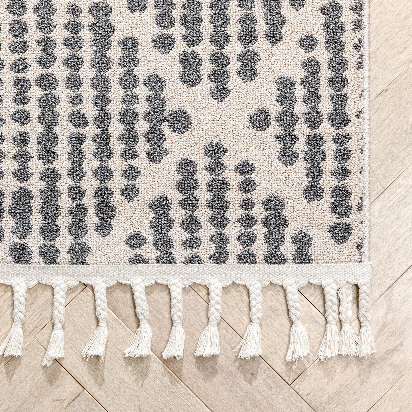 Arbor Moroccan Trellis Grey Kilim-Style Rug