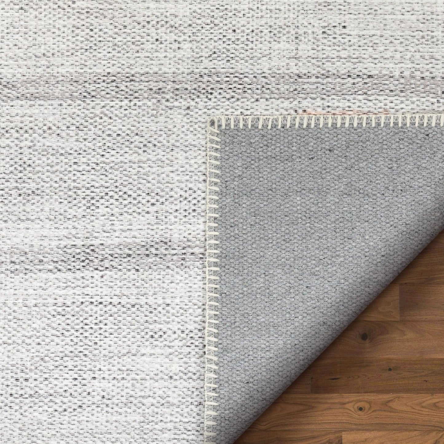 Argonne Machine Washable Vintage Southwestern Diamond Pattern Grey Flat-Weave Distressed Rug