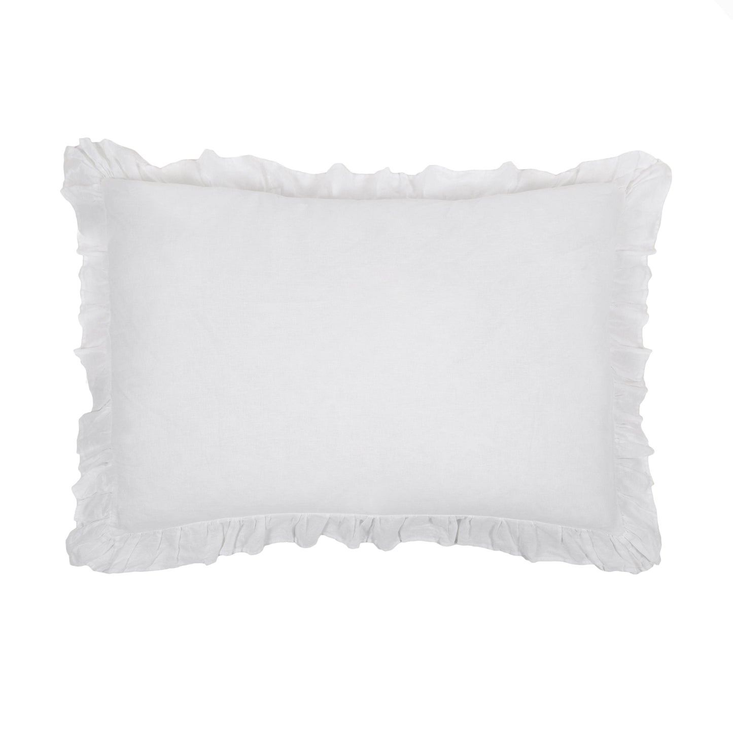 Beaufort Big Pillow with Insert in White by Pom Pom at Home