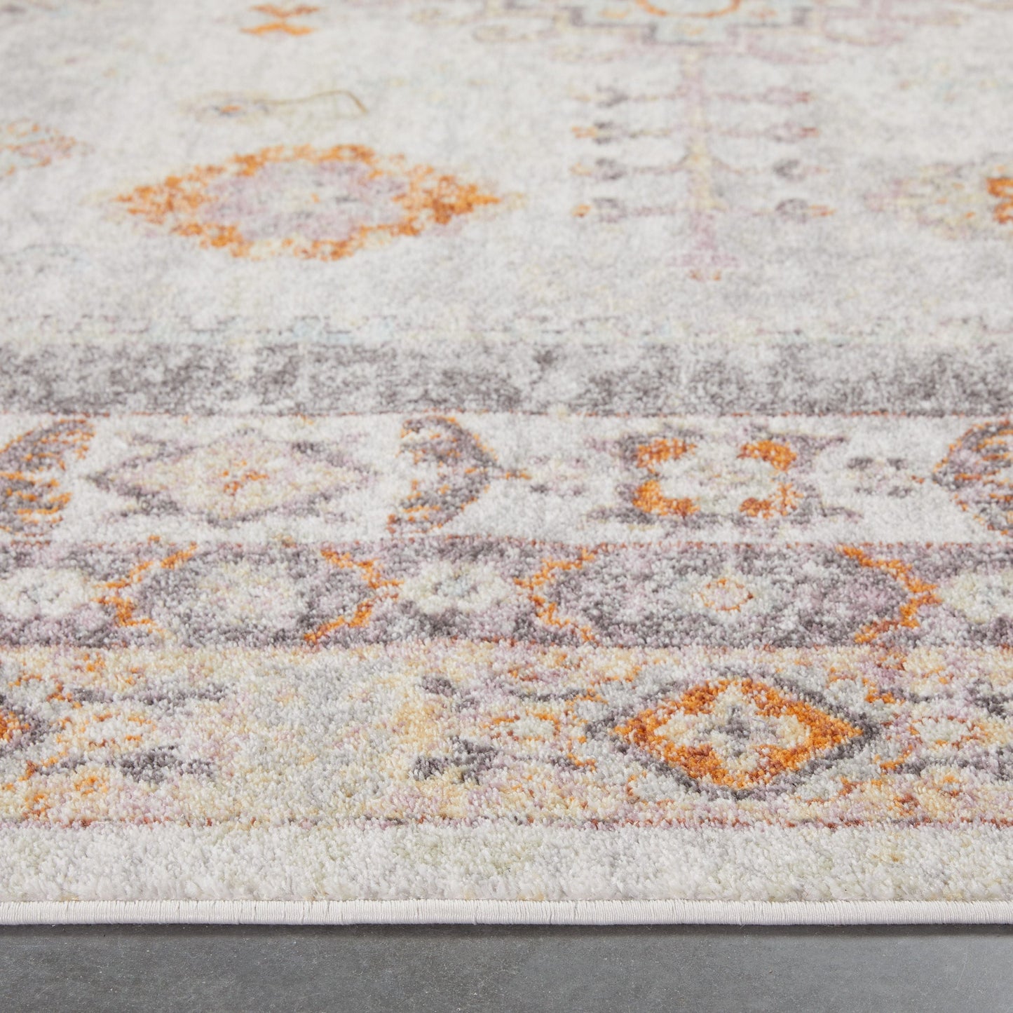 Virden Bohemian Eclectic Tribal Aztec Grey Rug