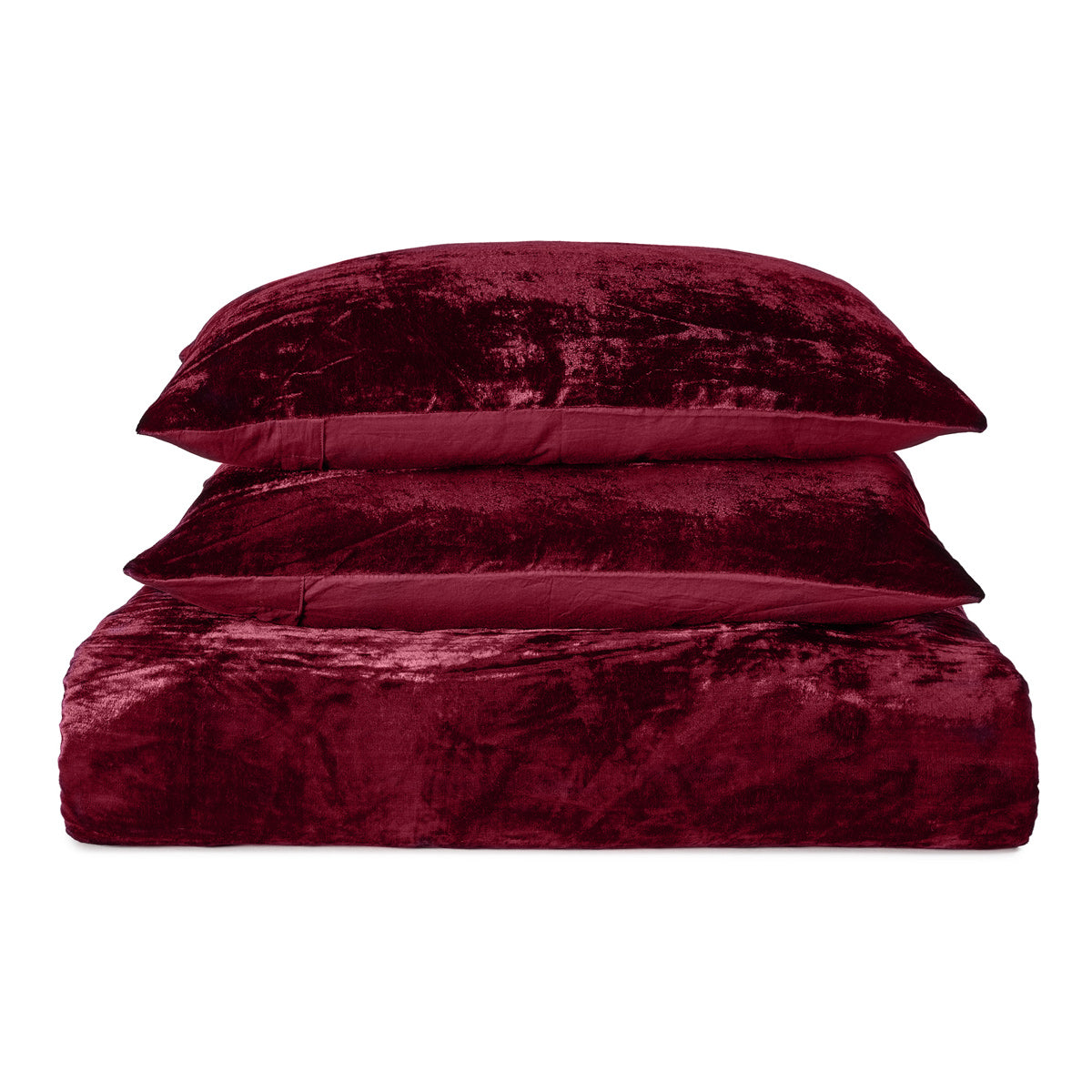Blood Red Velvet Duvet Cover Set