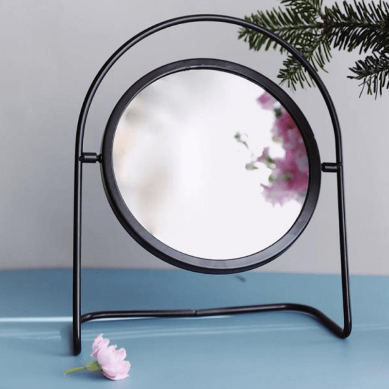 Vanity Freestanding Decorative Round Makeup Mirror