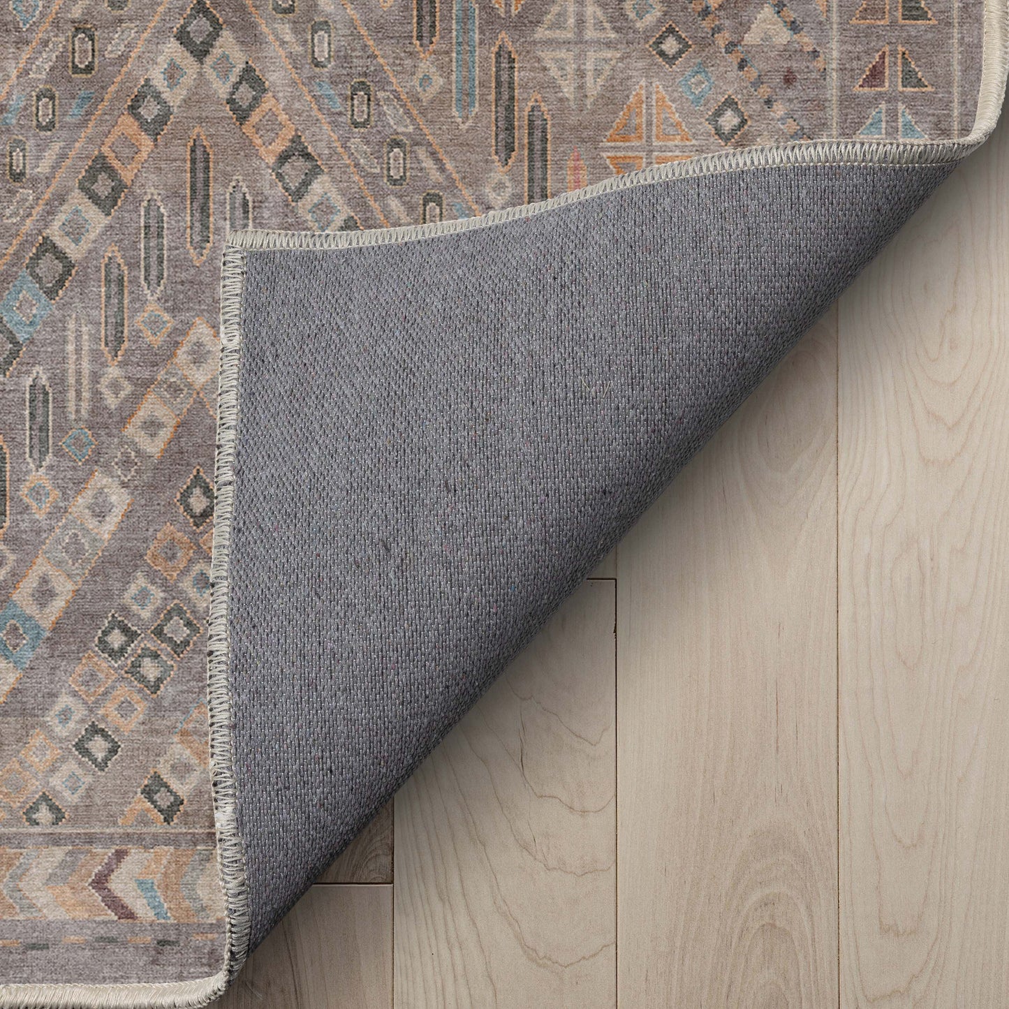 Anya Vintage Tribal Chevron Grey Flat-Weave Rug