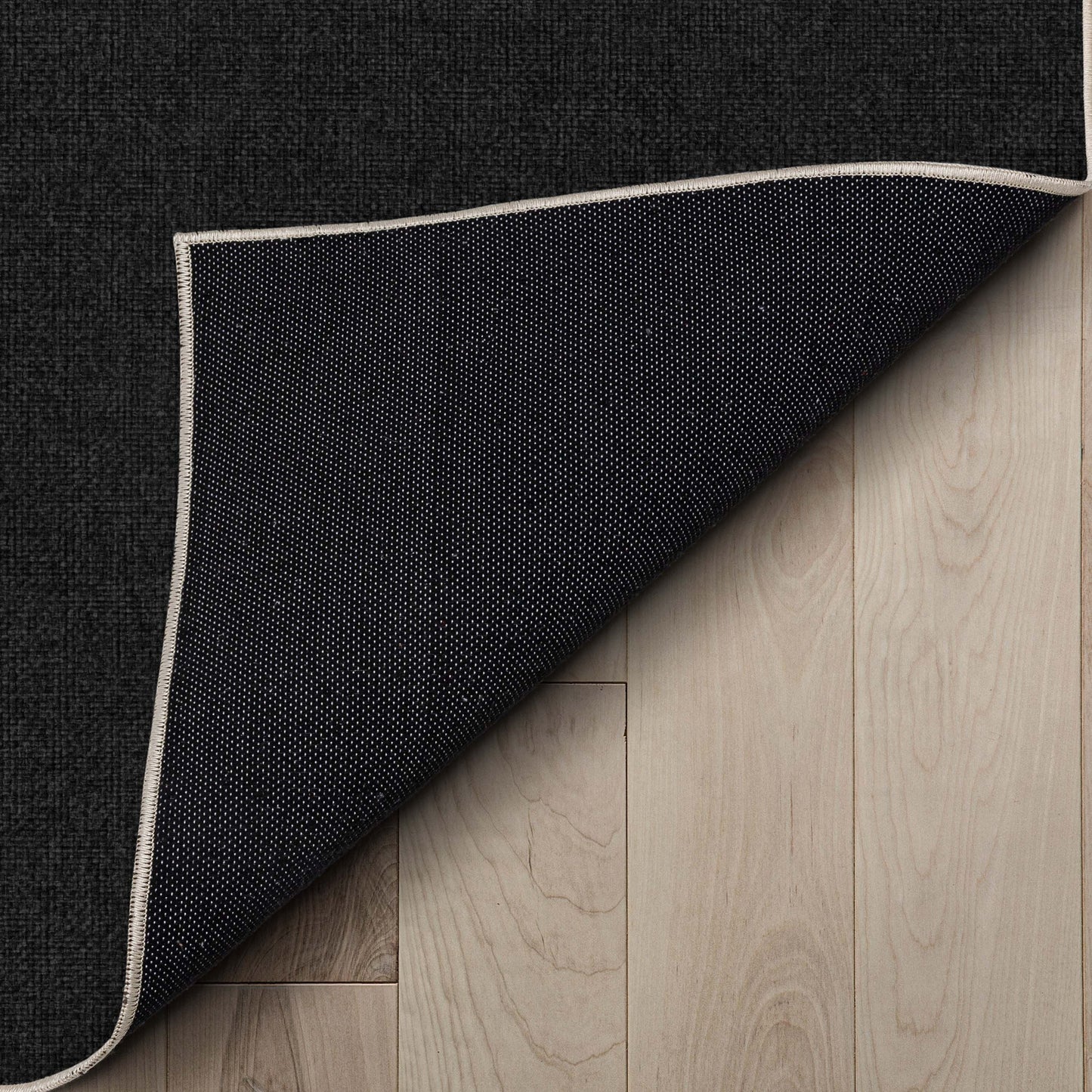 Solid Modern Plain Flat-Weave Rug