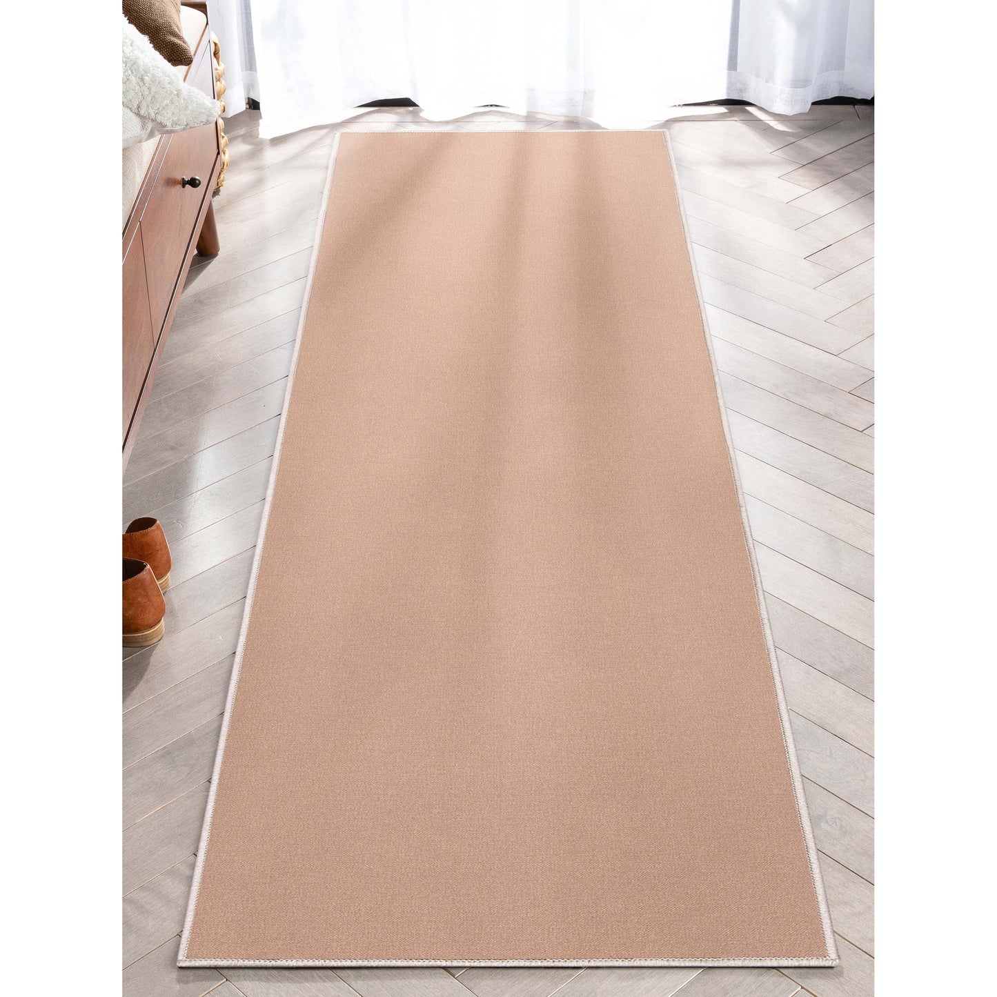 Solid Modern Plain Flat-Weave Rug