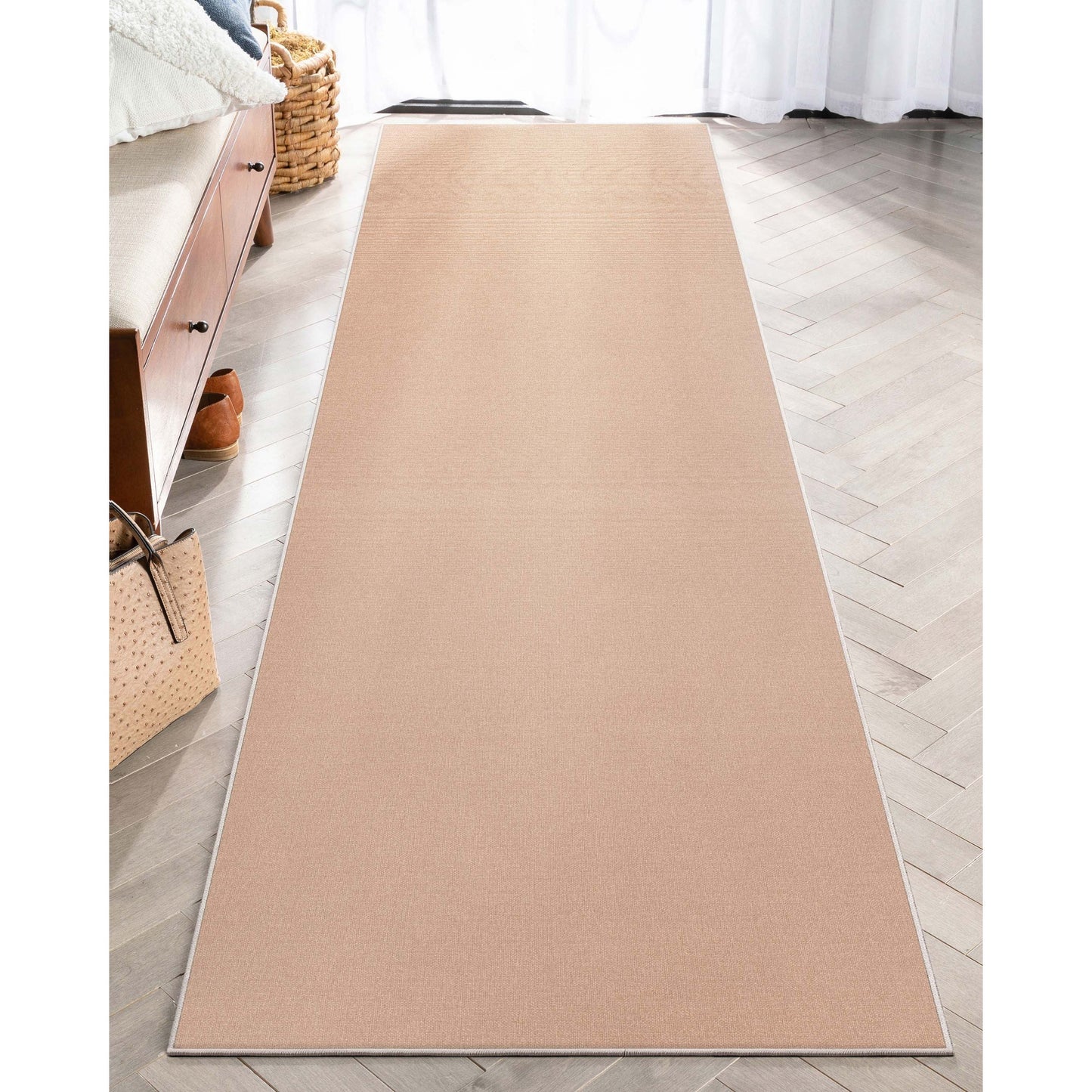 Solid Modern Plain Flat-Weave Rug