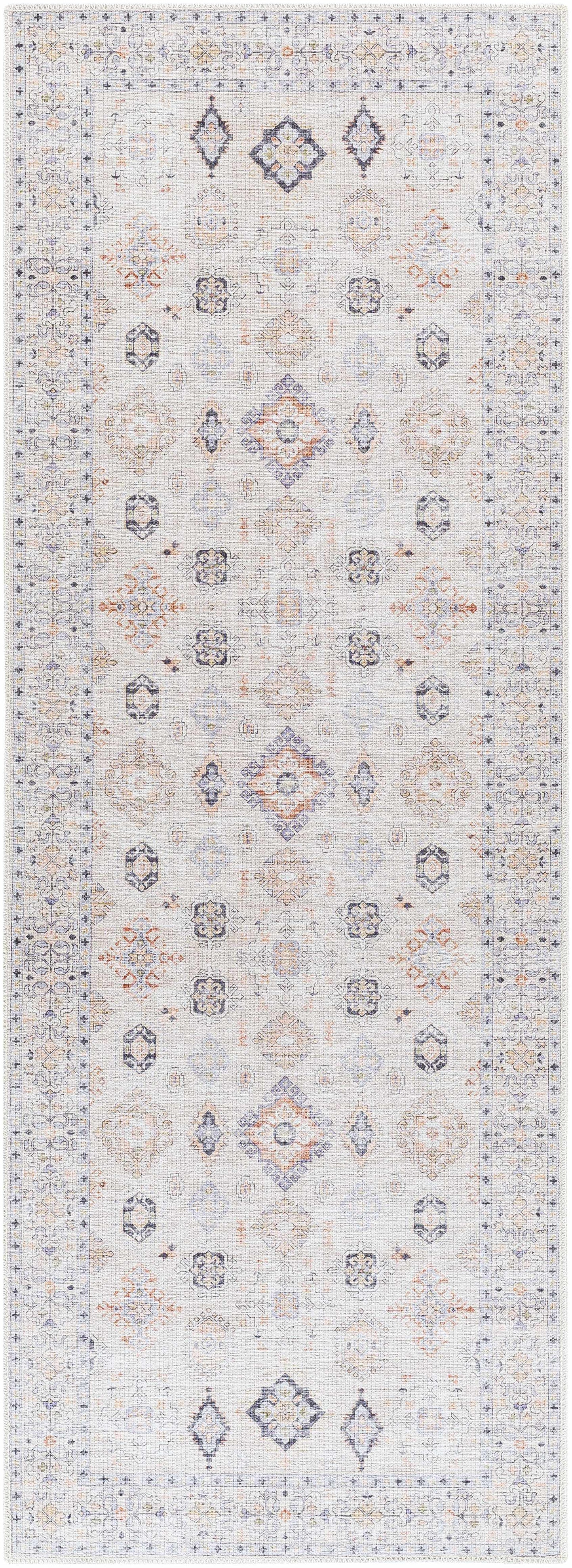 Beige Beckett Vintage Washable Area Rug | Classic Elegance with Modern Convenience