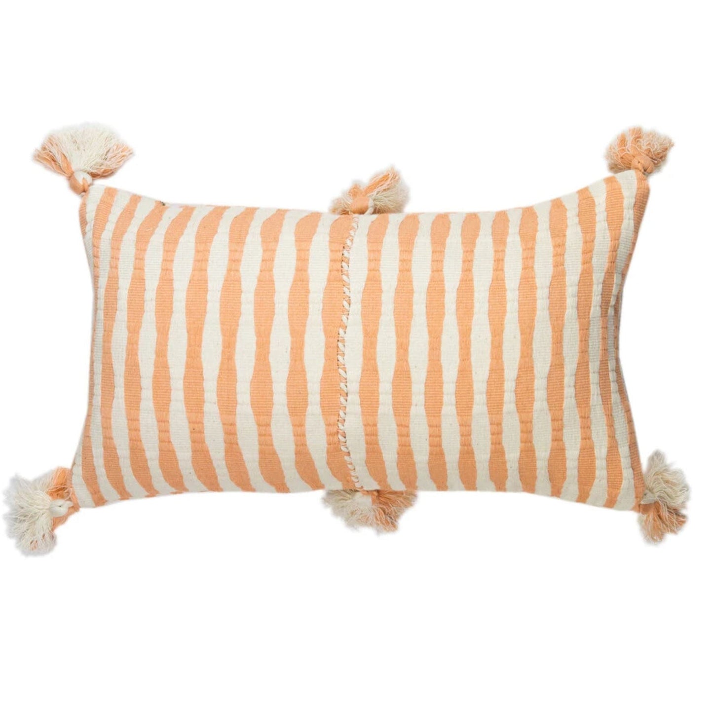 Antigua Lumbar Pillow - Peach Striped