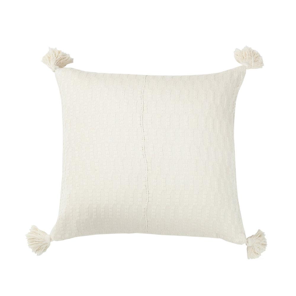 Antigua Throw Pillow - Natural White
