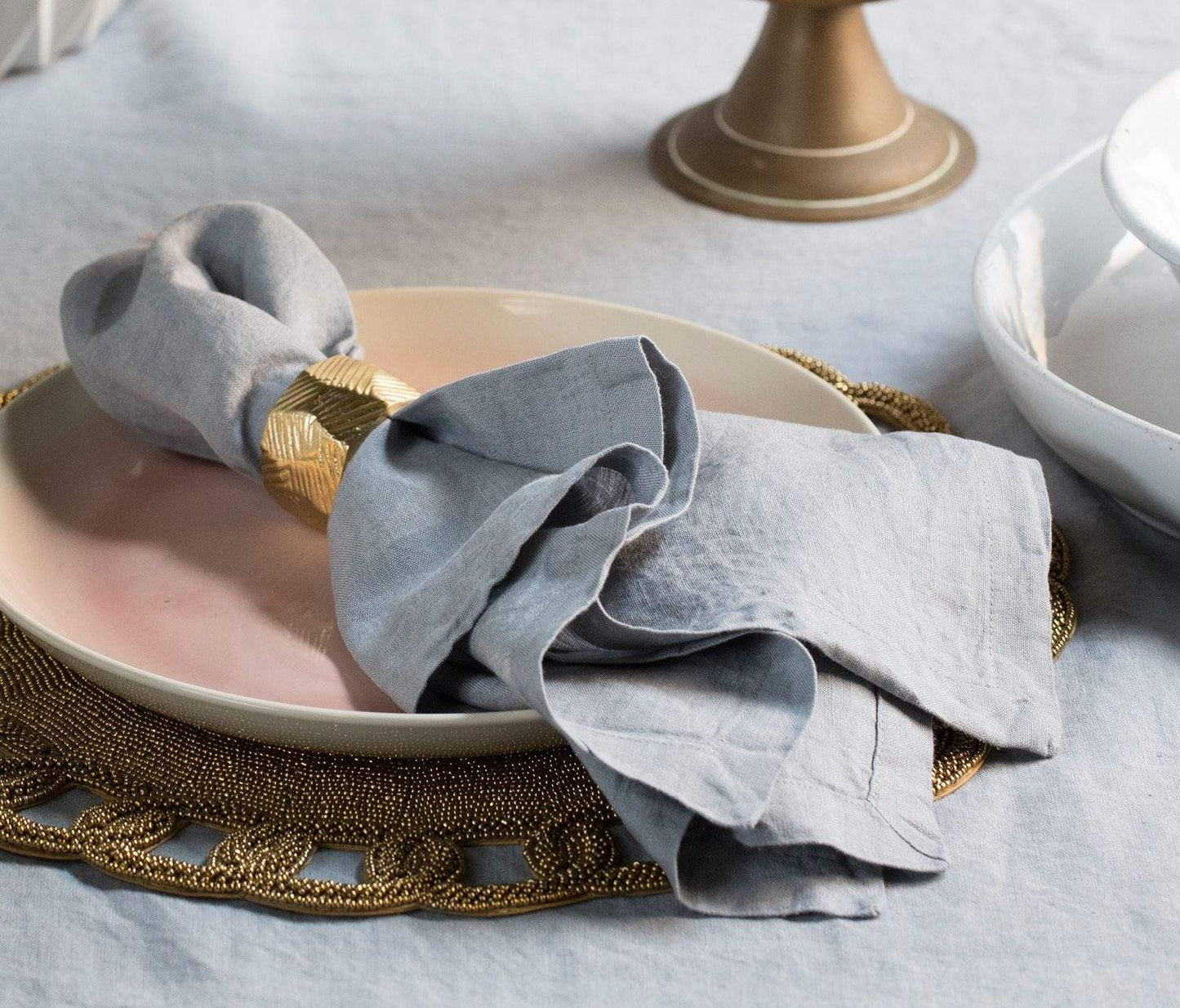 Blue Pheasant Johanna Napkin (Pack of 4) - Stratus Gray