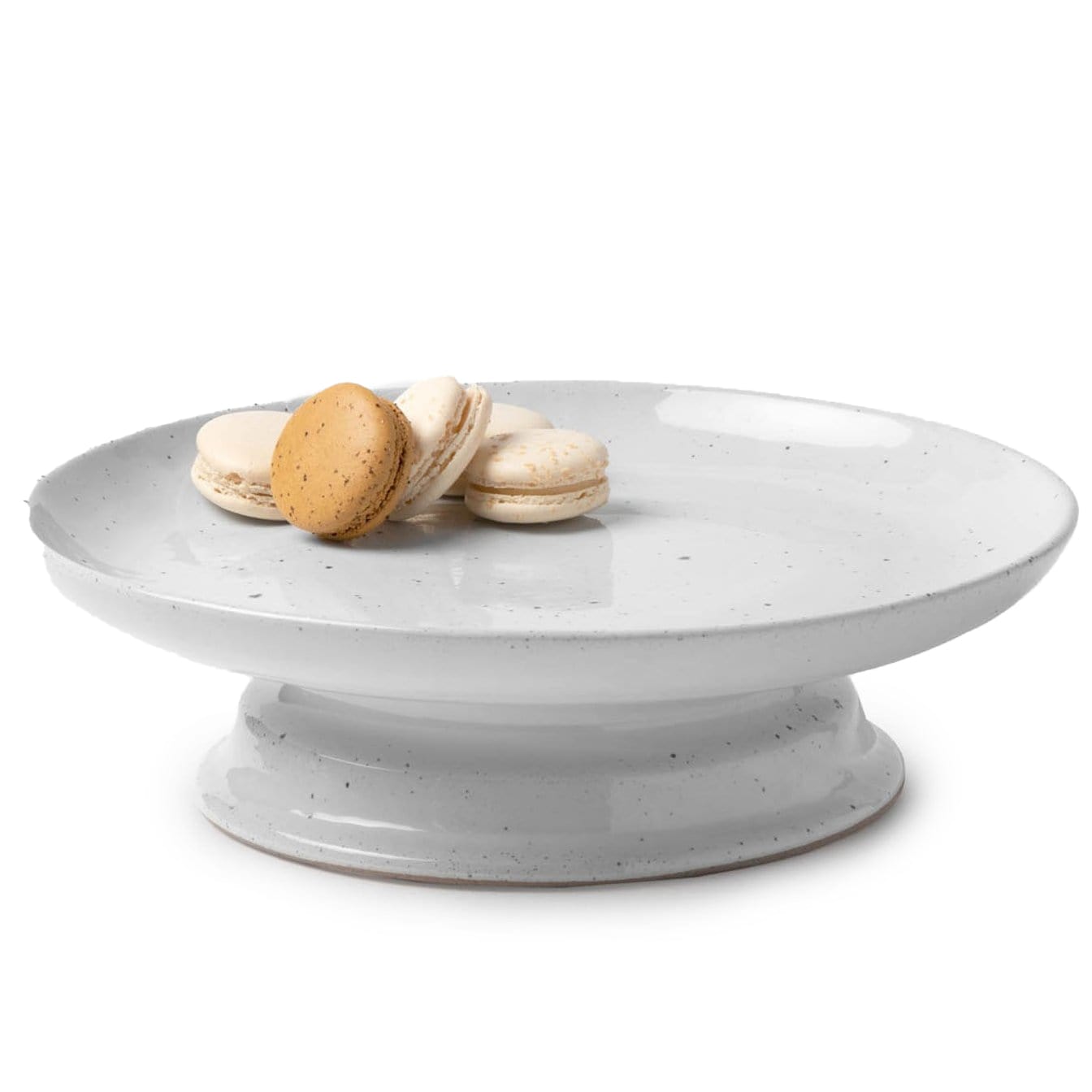 Blue Pheasant Marcus Cake Stand (Pack of 2) - White Salt Glaze Decor blue-pheasant-SERMARCU-WHT-LCS
