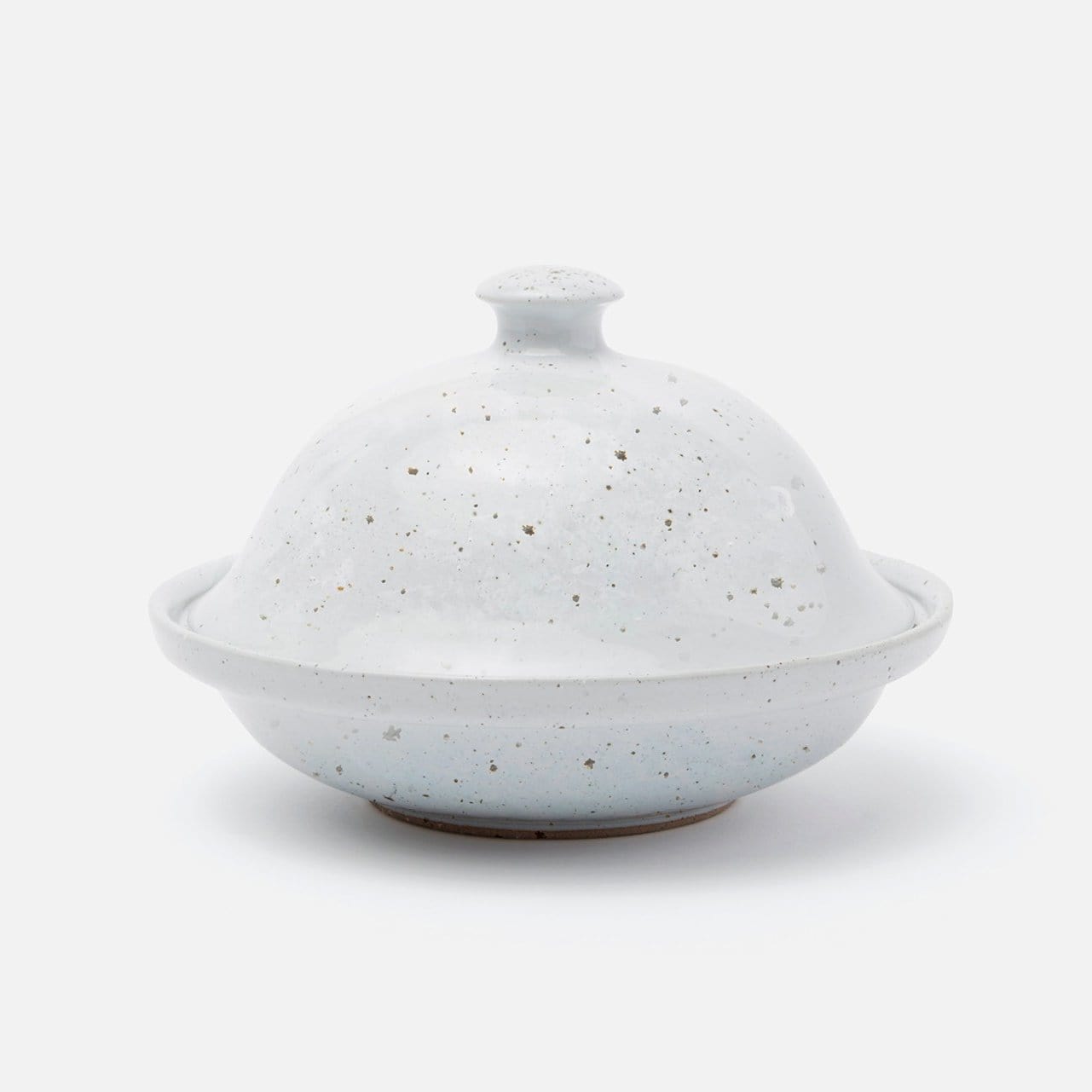 Blue Pheasant Marcus Cloche Serving Platter - White Salt Glaze Decor