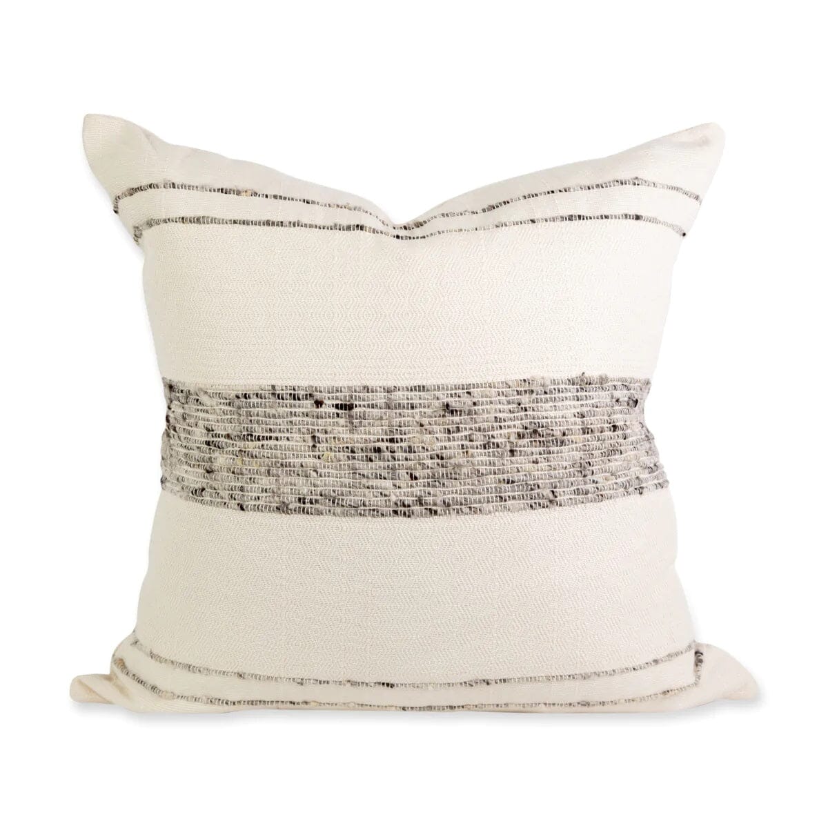 Bogota Throw Pillow Throw Pillows Azulina Home Ivory / Gray Stripes 20" x 20" Cover Only