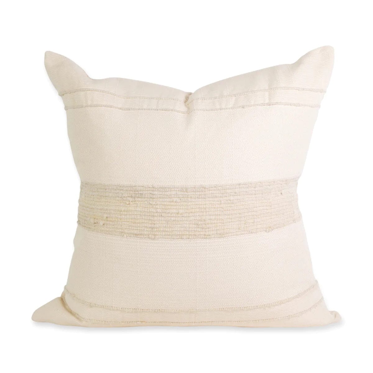 Bogota Throw Pillow Throw Pillows Azulina Home Ivory / Ivory Stripes 20" x 20" Cover Only