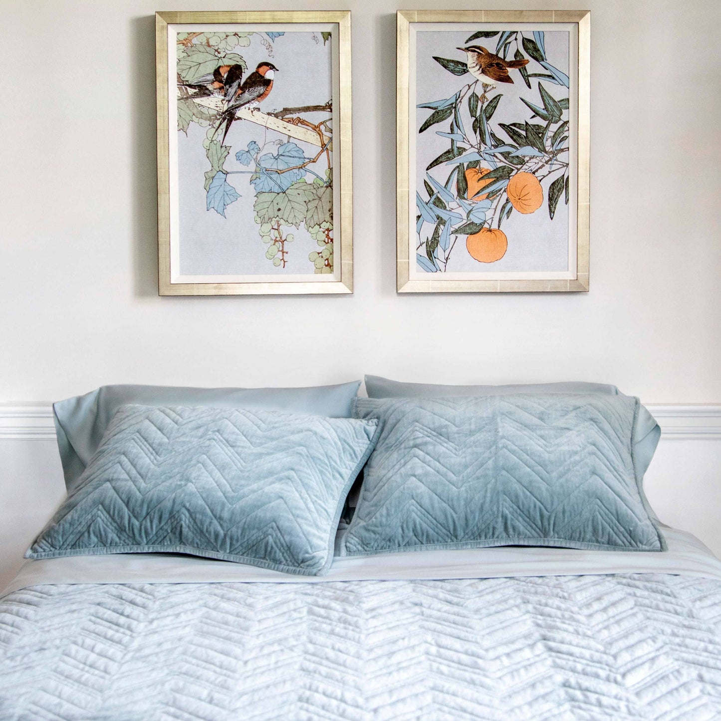 Brentwood Velvet Ocean Quilted Sham