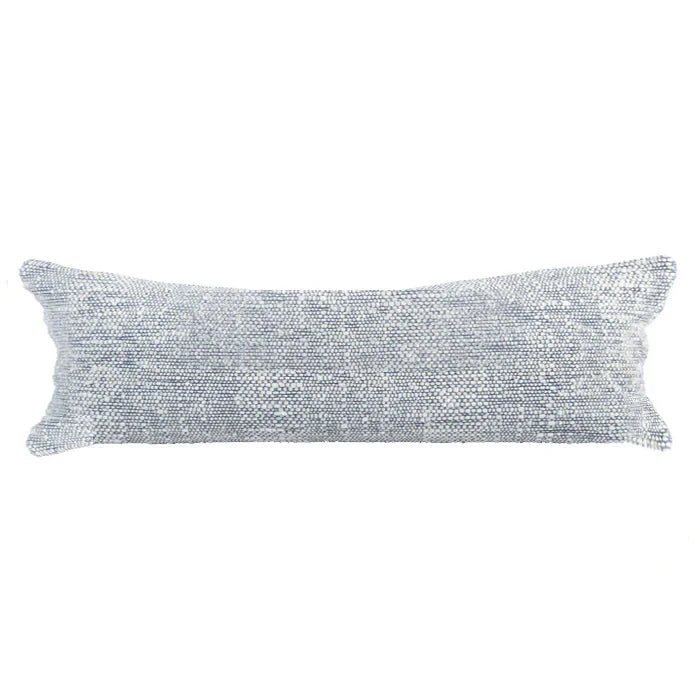 Chunky Wool XL Lumbar Pillow Lumbar Pillows Azulina Home Blue 12" x 48"