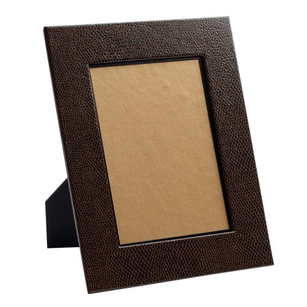 Snakeskin 5" x 7" Picture Frame in Brown & Black - 1 Each