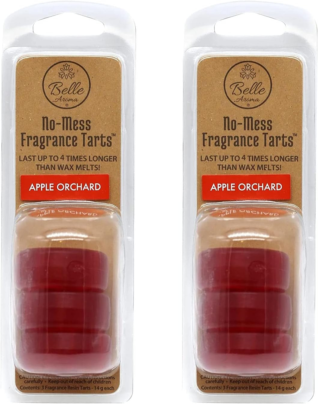 Belle Aroma No-Mess Resin Scented Tarts - No-Melt Wax Cubes for Wax Warmers - Vented Shaped Fragrance Tarts Set for Plug in Wax Warmer - 3 Mini Scented Wax Cubes for Each Pack (X2) - Mountain Air Home & Garden > Decor > Home Fragrances > Wax Tarts Belle Aroma Apple Orchard