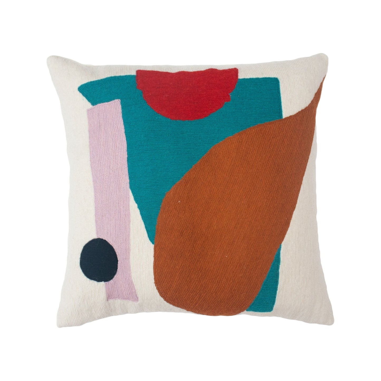 Blah Blah Shapes Wool Throw Pillow Cover