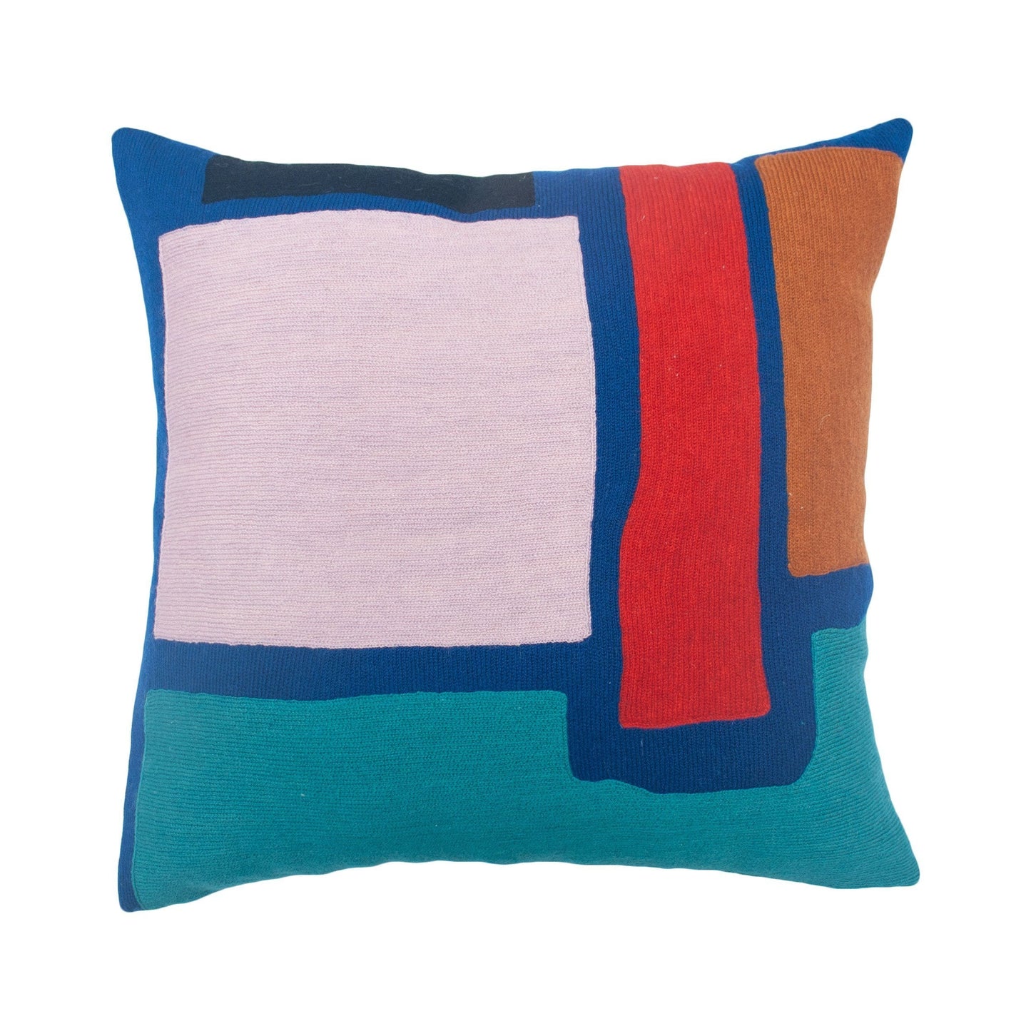 Blah Blah Square Wool Throw Pillow Cover
