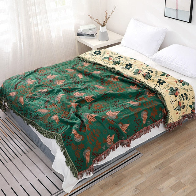 Soft Muslin Summer Throw Blanket