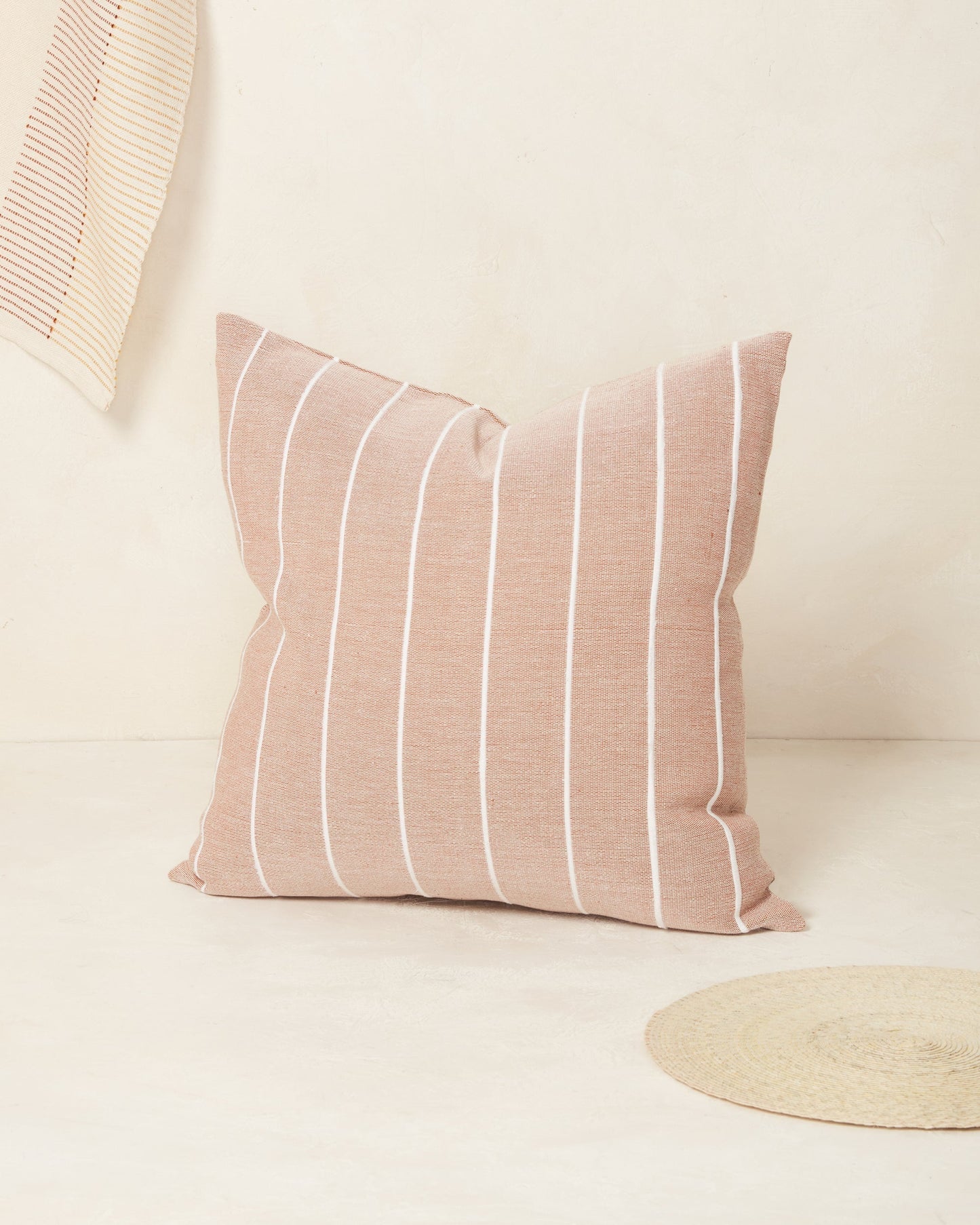 Recycled Stripe Throw Pillow Throw Pillows Minna Light Clay
