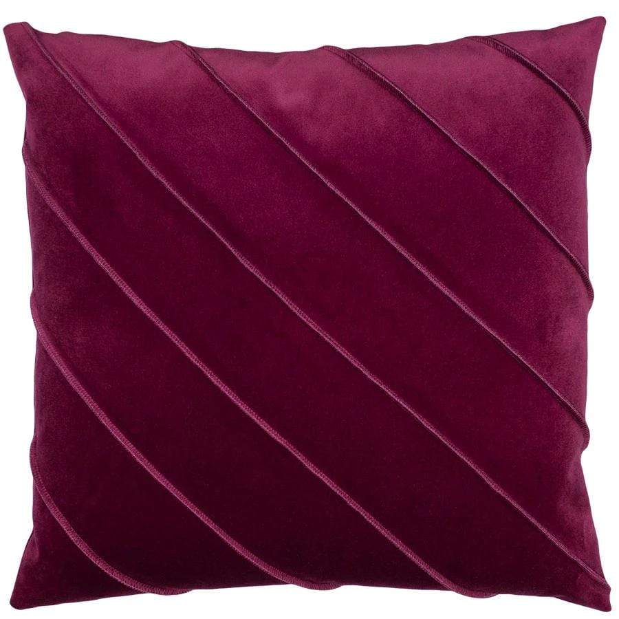 Square Feathers Briar Velvet Pillow - Harbor Pillows square-feathers-briar-velvet-sangria-20-20