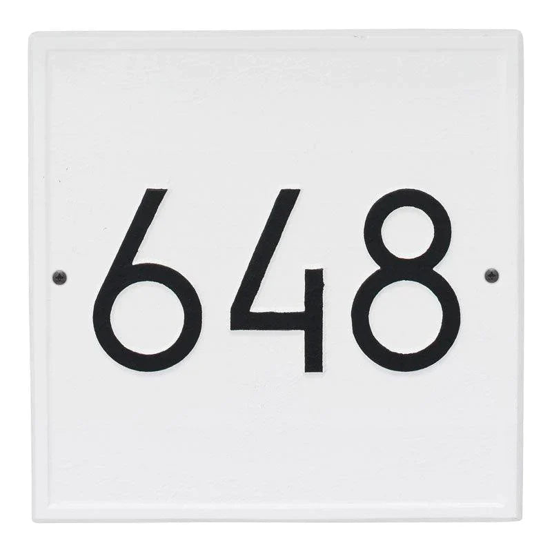 Square Personalized Wall Plaque – Available in a Variety of Colors - Address Signs & Mailboxes - The Well Appointed House