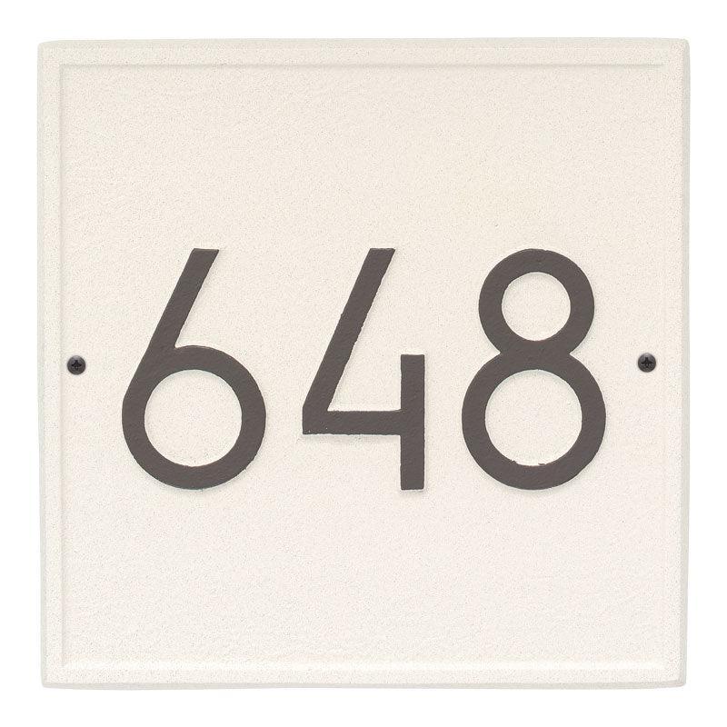 Square Personalized Wall Plaque – Available in a Variety of Colors - Address Signs & Mailboxes - The Well Appointed House