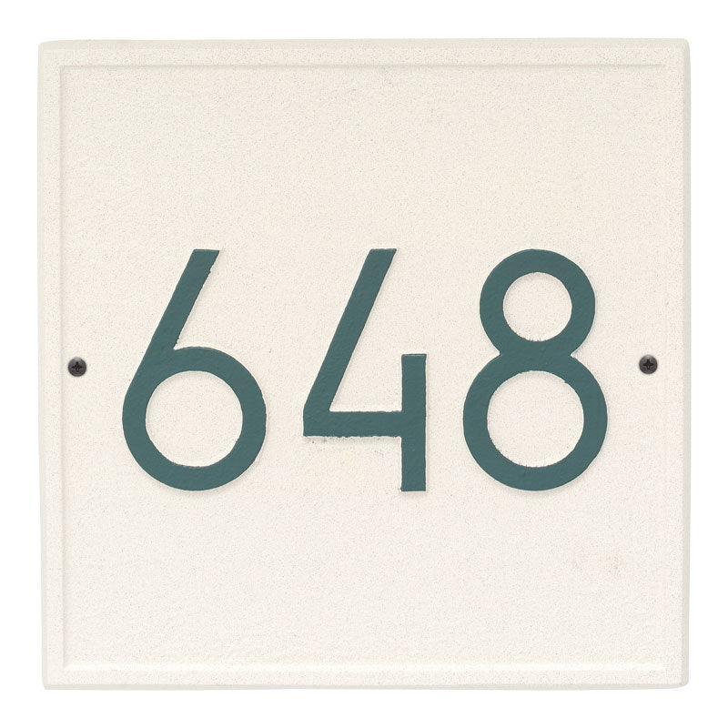Square Personalized Wall Plaque – Available in a Variety of Colors - Address Signs & Mailboxes - The Well Appointed House
